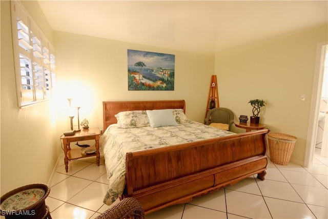 view of tiled bedroom