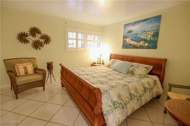 view of tiled bedroom