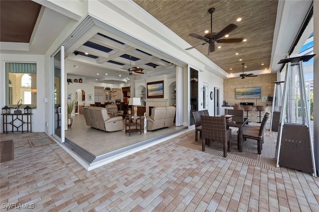 view of patio / terrace with ceiling fan