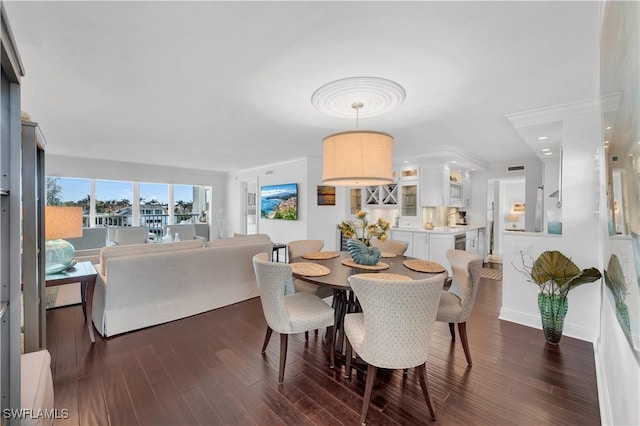 dining room featuring dark hardwood / wood-style flooring