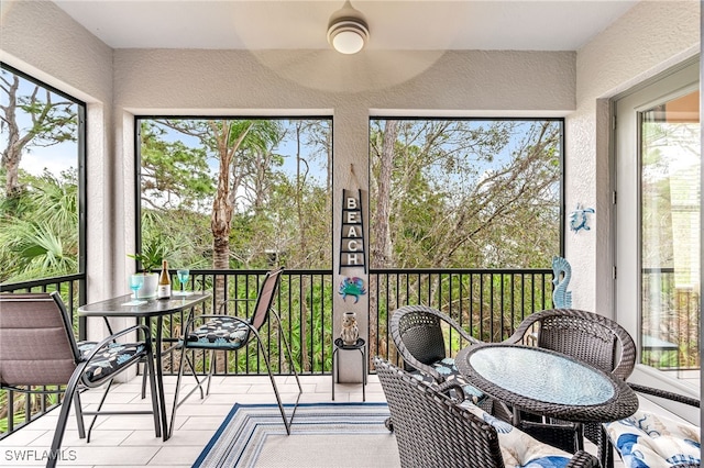 view of sunroom / solarium