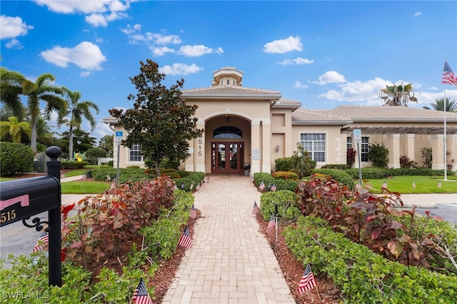 view of front of house featuring french doors