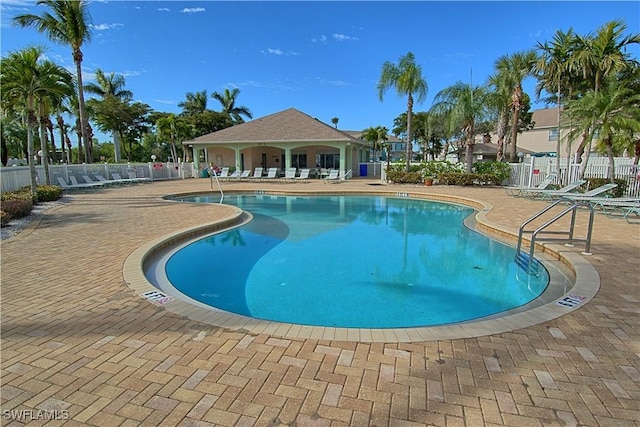 view of pool with a patio area