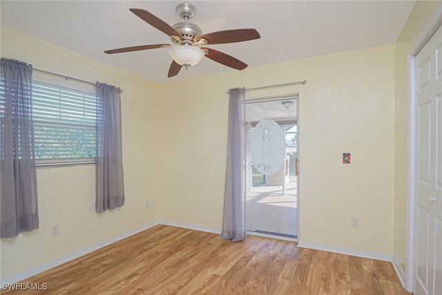 empty room featuring light wood-type flooring