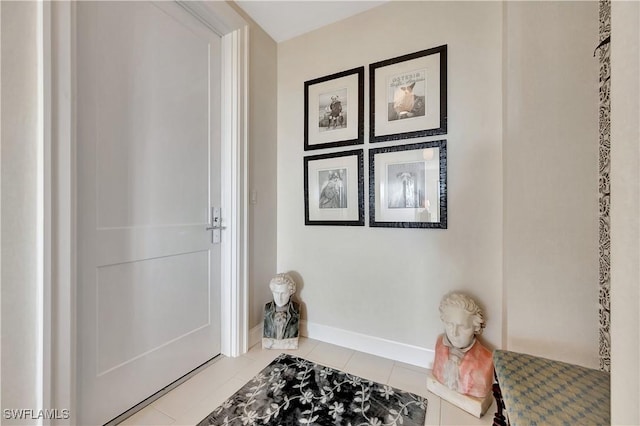 entryway featuring tile patterned floors