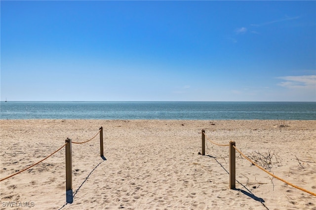 property view of water with a view of the beach