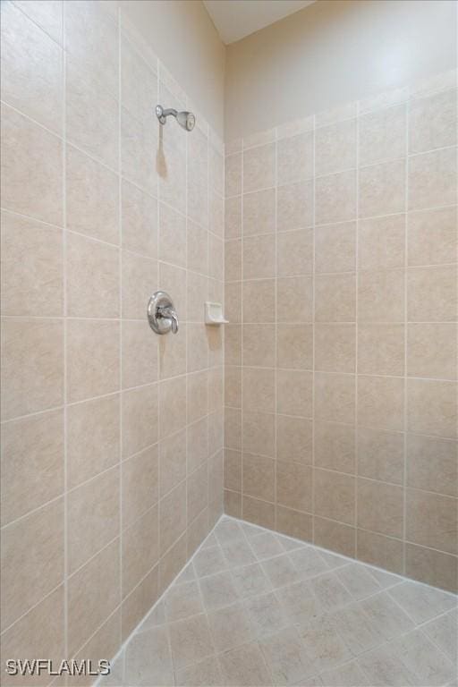 bathroom with tiled shower