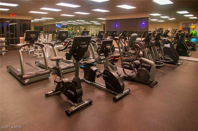 view of exercise room