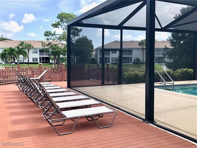 exterior space featuring an outdoor pool