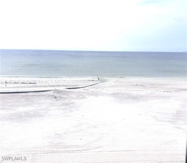 property view of water featuring a view of the beach