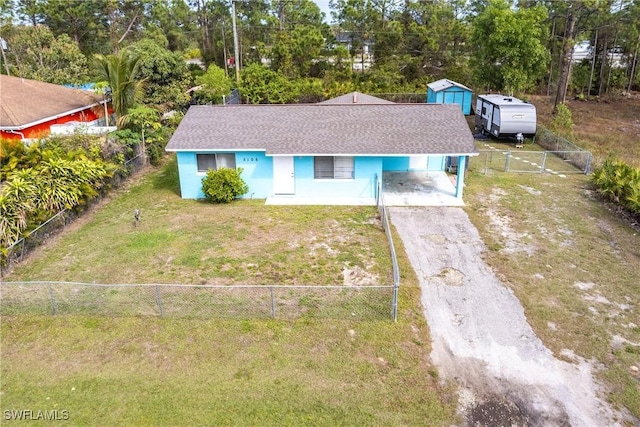 birds eye view of property