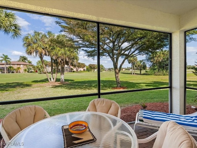 view of sunroom