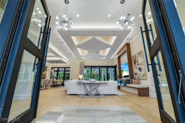 201 Caribbean Rd, Naples, FL 34108 - sunroom / solarium with a chandelier