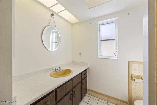 bathroom featuring vanity and tile patterned floors