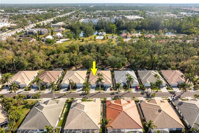 birds eye view of property featuring a residential view