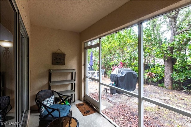 view of sunroom