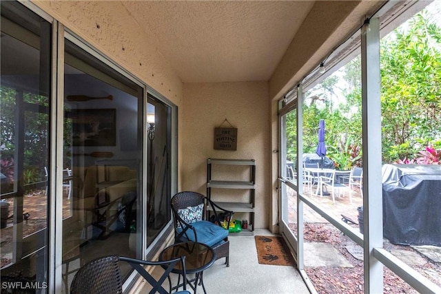 view of sunroom