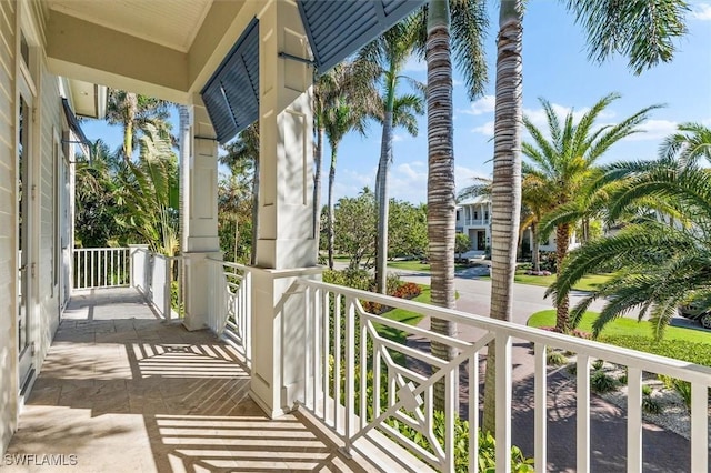 balcony with a porch