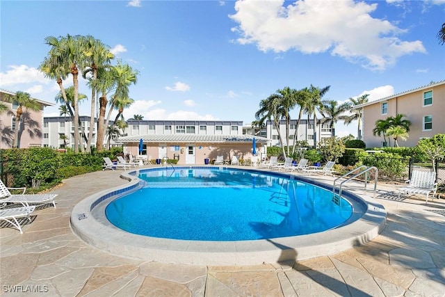 view of pool with a patio area