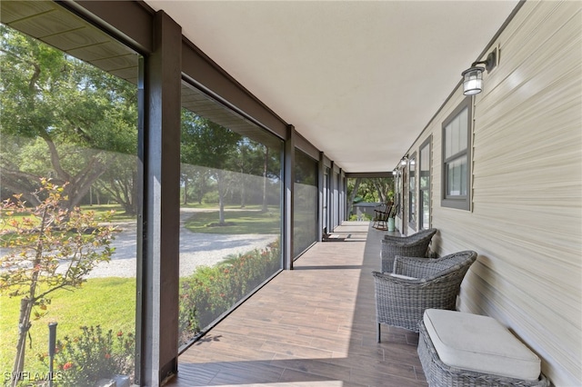 view of sunroom