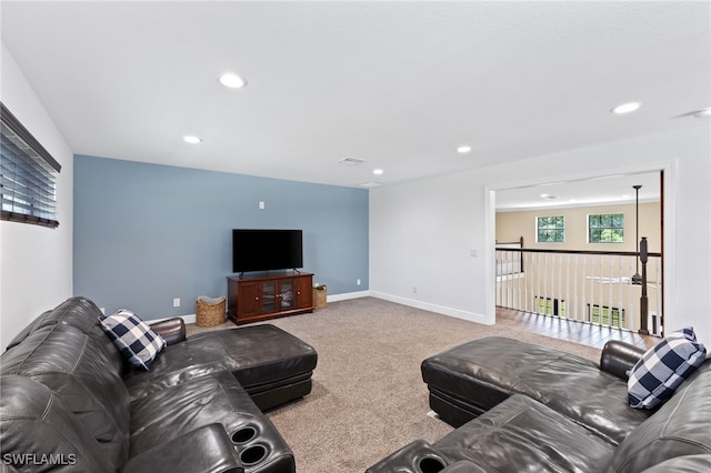 view of carpeted living room