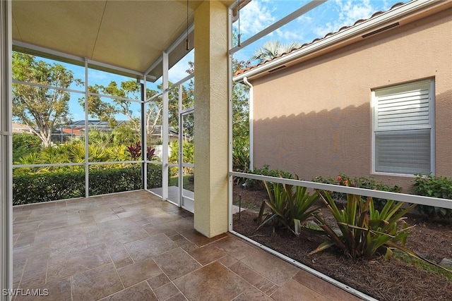 view of sunroom