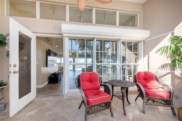 view of patio featuring french doors