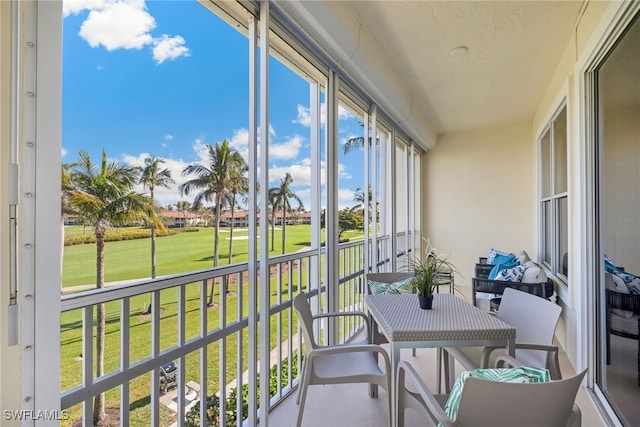 view of sunroom