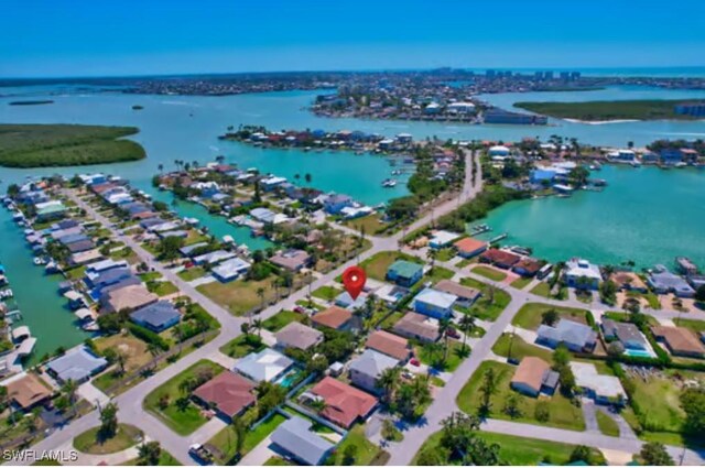 116 Capri Blvd, Naples, FL 34113 - drone / aerial view featuring a water view and a residential view