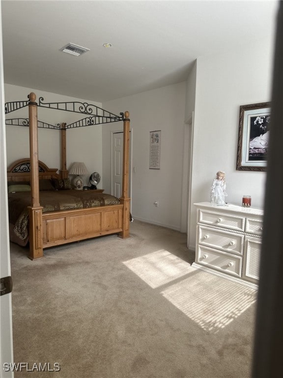 view of carpeted bedroom