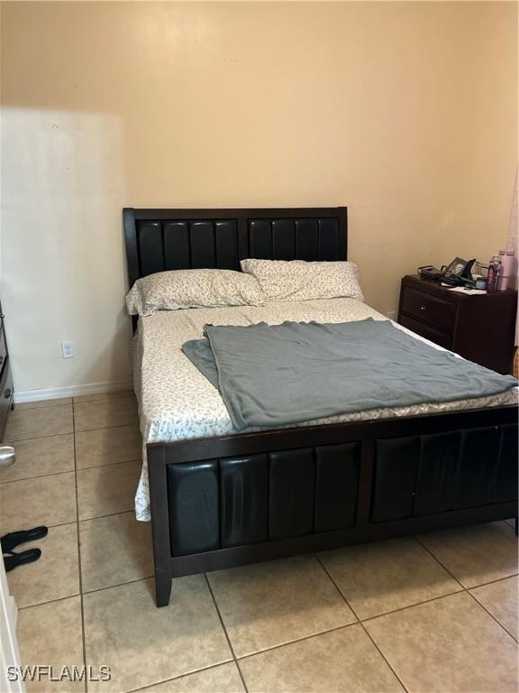 view of tiled bedroom