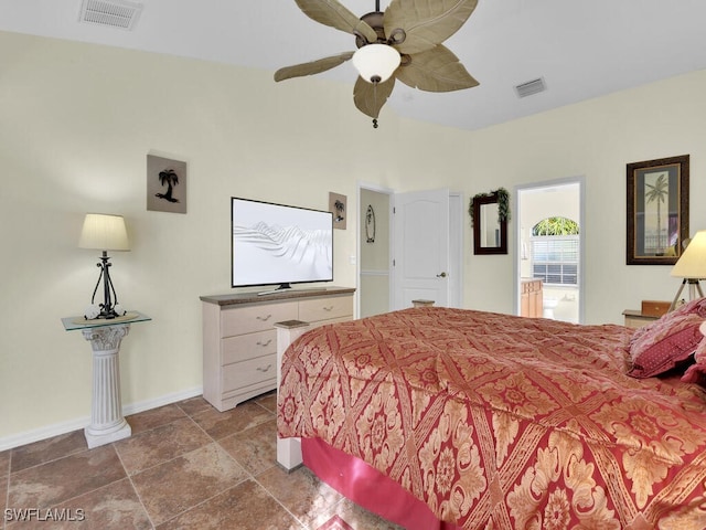 bedroom with ceiling fan