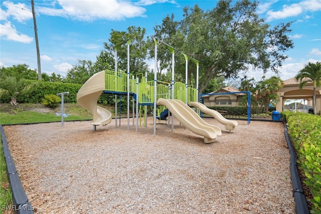 view of jungle gym