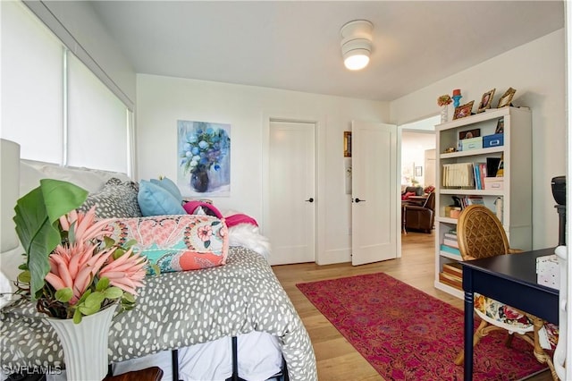 bedroom featuring light hardwood / wood-style flooring