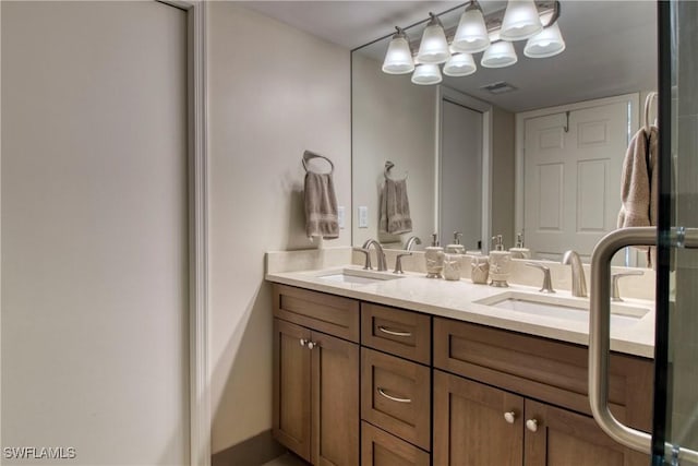 bathroom featuring vanity