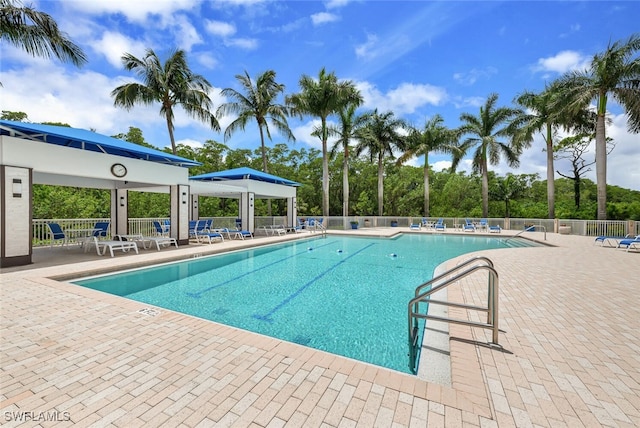 view of pool with a patio area