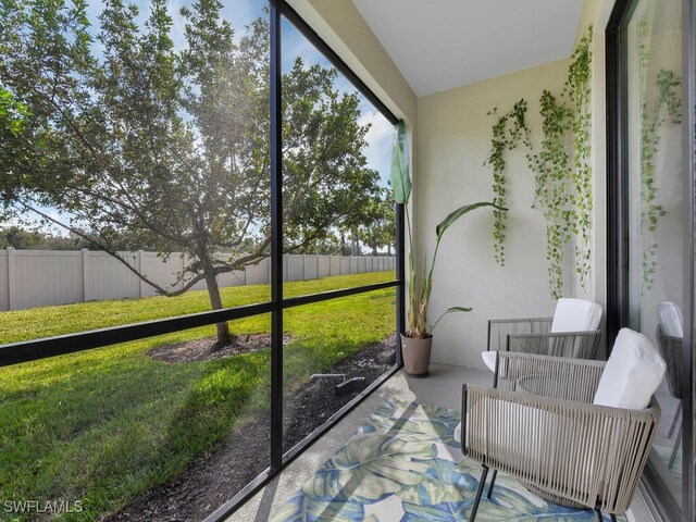 view of sunroom / solarium