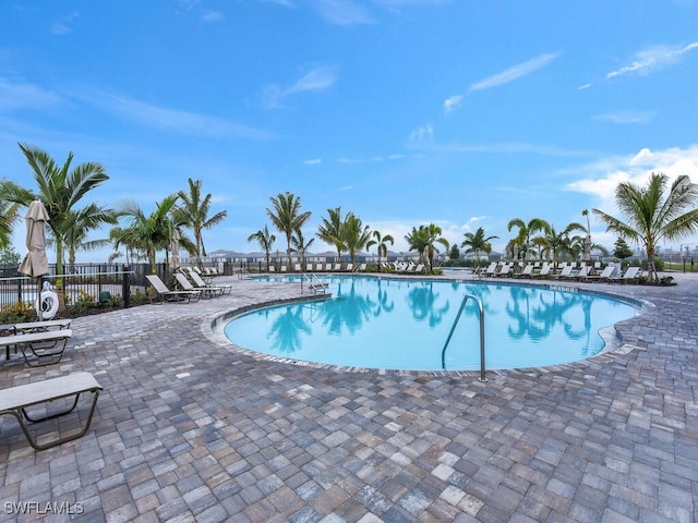 view of pool with a patio area