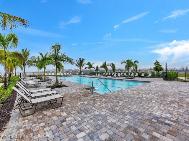 view of pool with a patio area