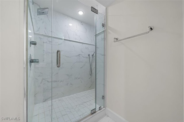 bathroom with walk in shower