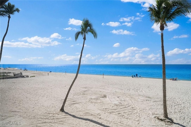 property view of water with a view of the beach