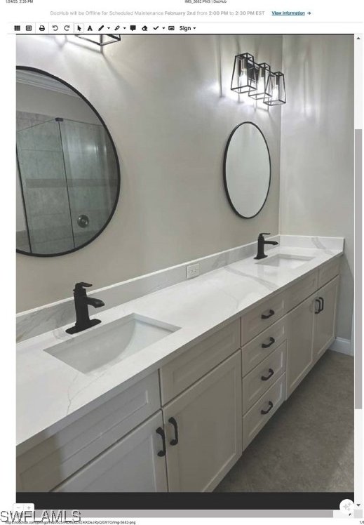 bathroom with vanity