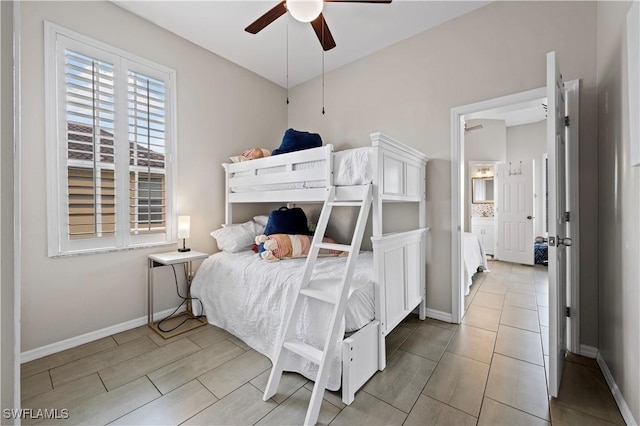 bedroom with ceiling fan