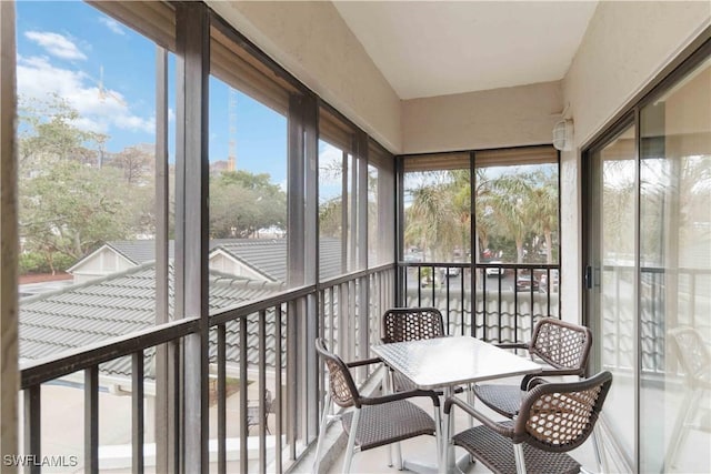 sunroom with plenty of natural light