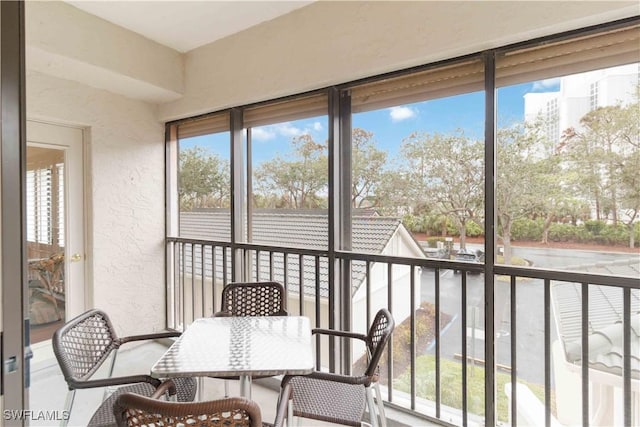 view of sunroom / solarium