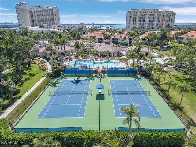 birds eye view of property