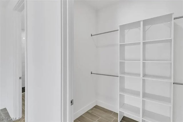 view of walk in closet