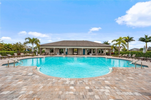 view of pool with a patio