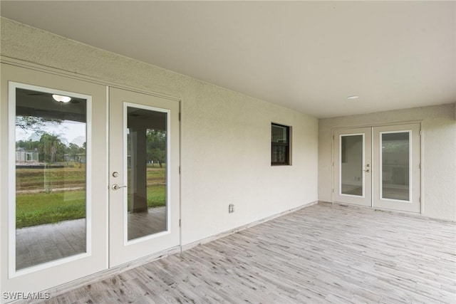 exterior space with french doors