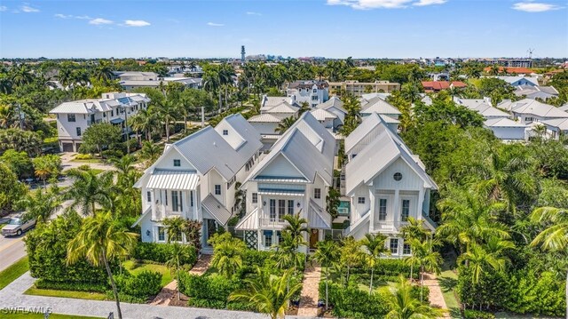 bird's eye view with a residential view